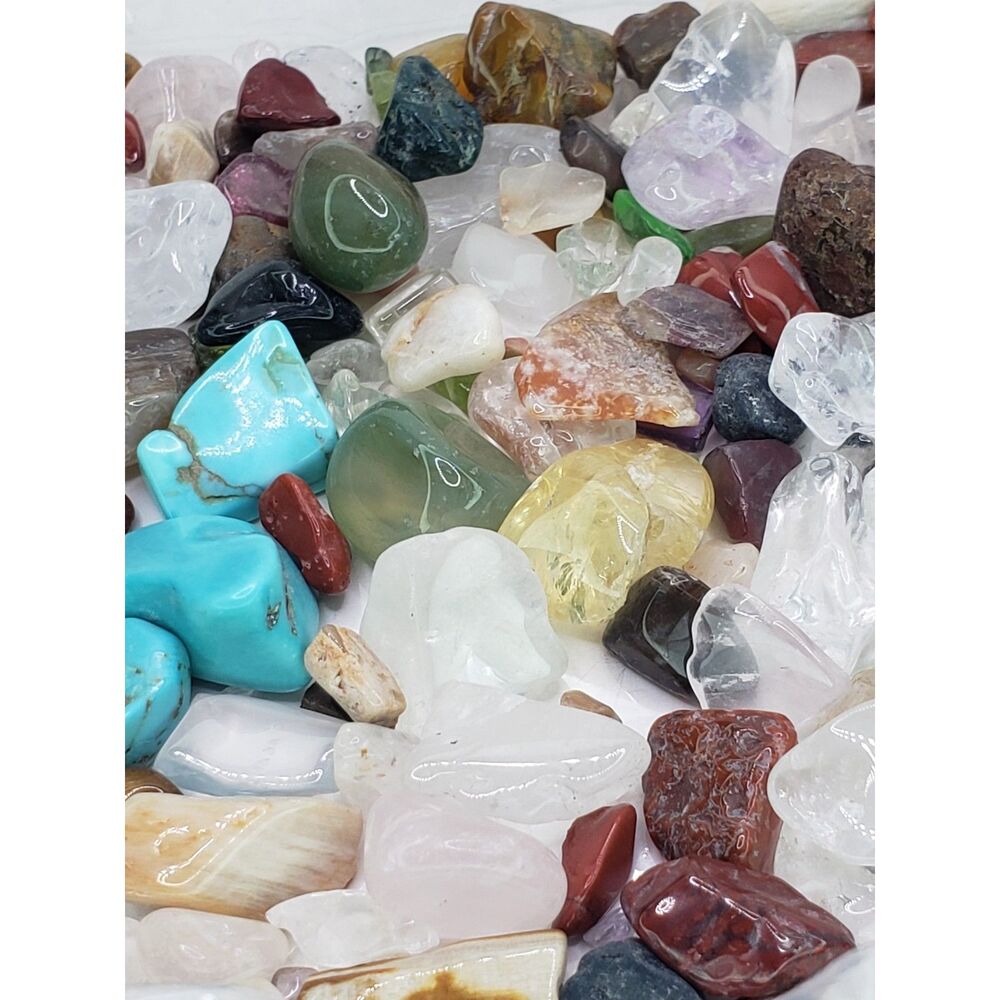 Mixed Gemstone Chips For Manifesting Spellcraft Fluorite Rose Quartz 70 Grams